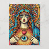 Protection From Evil Sacred Heart Of Mary Briefkaart (Voorkant)