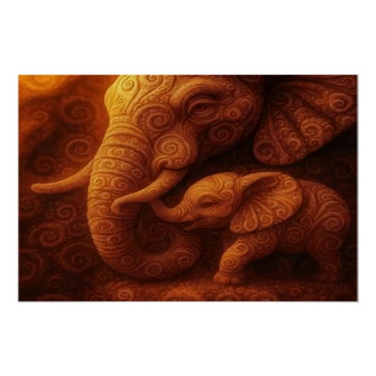 Protective Elephant Perfect Poster (Voorkant)