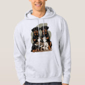 protective guard dog, rottweiler hoodie (Voorkant)