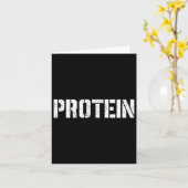 Protein Lover Humor T-shirt Funny Gym Gewichtheffe Kaart (Gele Bloem)