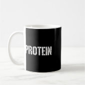 Protein Lover Humor T-shirt Funny Gym Gewichtheffe Koffiemok (Links)