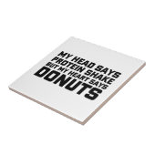 Protein Shake of Donuts Tegeltje (Zijkant)