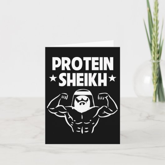 Protein sjeik Funny Arabic Gym Fitness Lover Body Kaart (Voorkant)