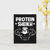 Protein sjeik Funny Arabic Gym Fitness Lover Body Kaart (Gele Bloem)