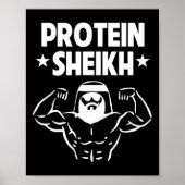 Protein sjeik Funny Arabic Gym Fitness Lover Body Poster (Voorkant)