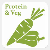 Proteïne & Veg dag sticker (Voorkant)