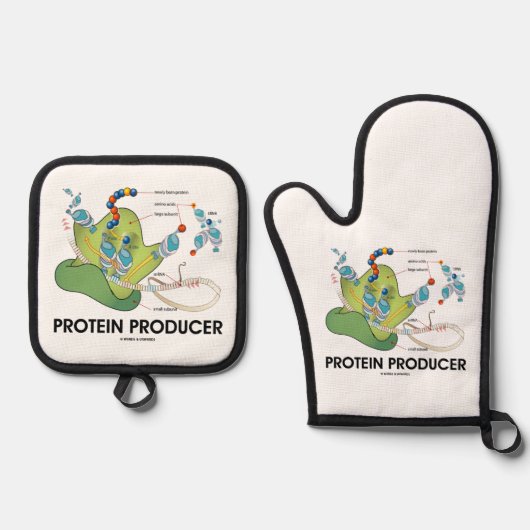Proteïneproducent Biology Protein Synthesis Humor Ovenwant & Pannenlap Set (Voorkant)