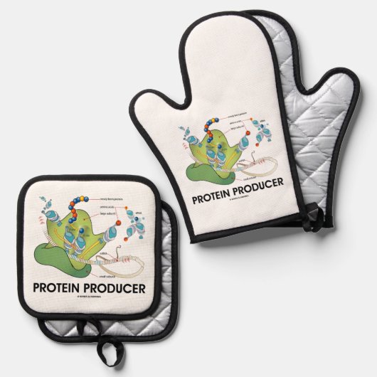 Proteïneproducent Biology Protein Synthesis Humor Ovenwant & Pannenlap Set (Voorkant / Achterkant)