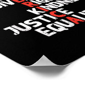 Protest Amerika Moed Vrijheidsrechten Weerstaan Ma Poster (Hoek)