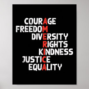 Protest Amerika Moed Vrijheidsrechten Weerstaan Ma Poster