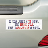 PROTEST ASSAULT WAPENS! BUMPERSTICKER (Op auto)