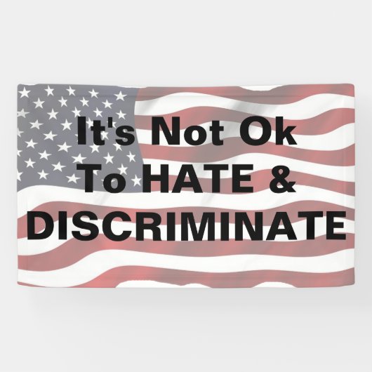 Protest Banner, antidiscriminatieschema Spandoek (Horizontaal)