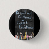Protest bord ronde button 3,2 cm (Voorkant)