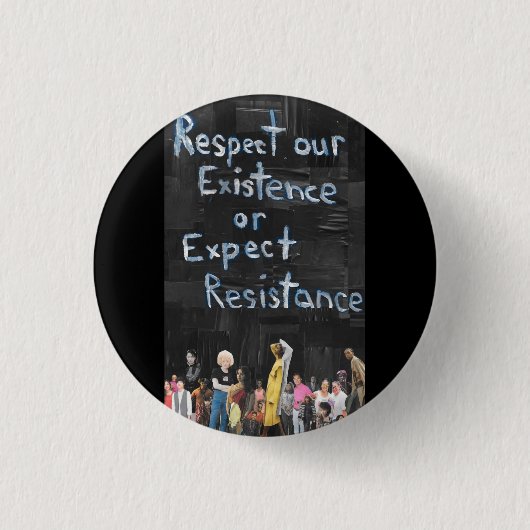 Protest bord ronde button 3,2 cm (Voorkant)