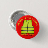 Protest button Yellow vest (Voorkant /achterkant)