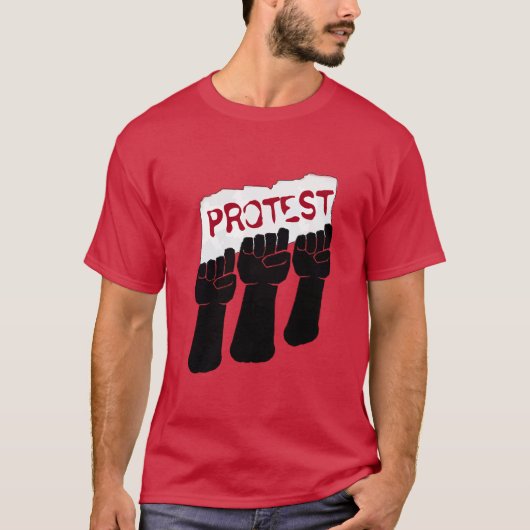 PROTEST, geef Tekst aan Ontwerp T-shirt uit (Voorkant)