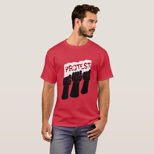 PROTEST, geef Tekst aan Ontwerp T-shirt uit (Voorkant volledig)