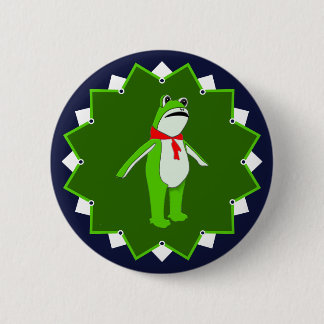 Protest geen koning kikker ronde button 5,7 cm