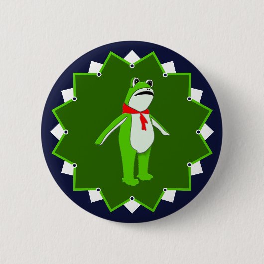 Protest geen koning kikker ronde button 5,7 cm (Voorkant)
