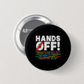 Protest Hands Off Medicare Social Security Weersta Ronde Button 5,7 Cm (Voorkant /achterkant)
