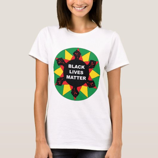Protest Hex Sign Black Lives Materie T-shirt (Voorkant)