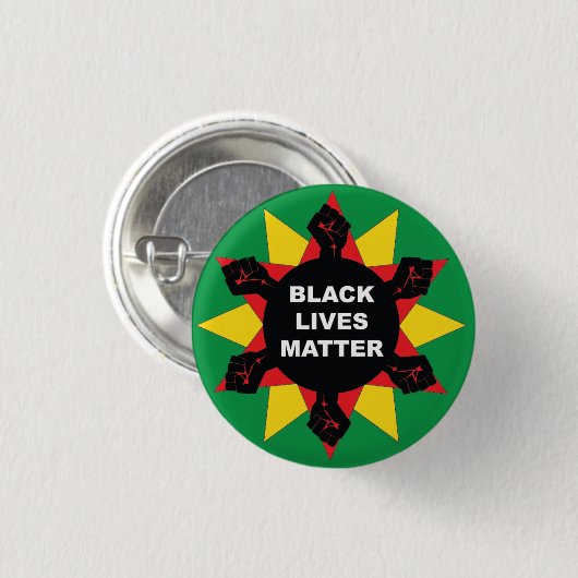 Protest Hex Sign Black Lives Matter Button (Voorkant /achterkant)