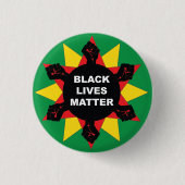 Protest Hex Sign Black Lives Matter Button (Voorkant)