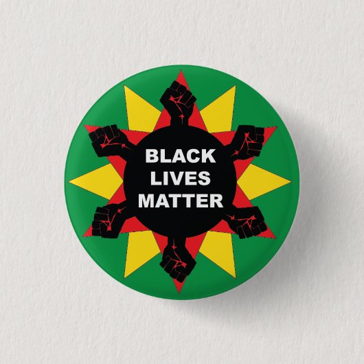 Protest Hex Sign Black Lives Matter Button (Voorkant)