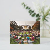 Protest in het Witte Huis - drumcirkel Briefkaart (Staand voorkant)
