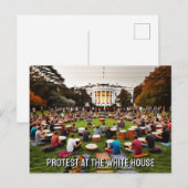 Protest in het Witte Huis - drumcirkel Briefkaart (Voorkant / Achterkant)
