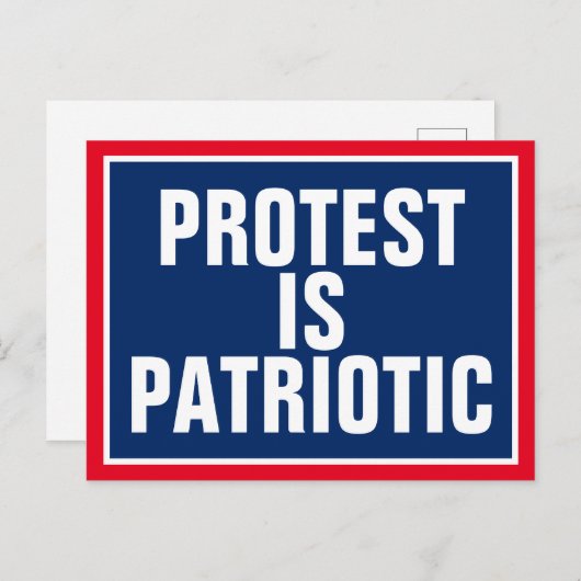 Protest is Patriotic First Amendment Briefkaart (Voorkant / Achterkant)