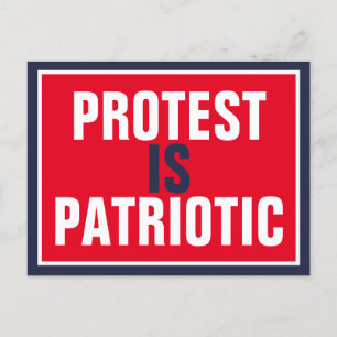 Protest is patriottisch briefkaart