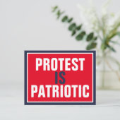 Protest is patriottisch briefkaart (Staand voorkant)