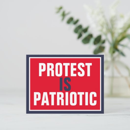 Protest is patriottisch briefkaart (Staand voorkant)