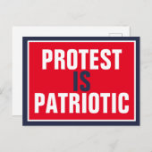 Protest is patriottisch briefkaart (Voorkant / Achterkant)