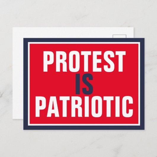 Protest is patriottisch briefkaart (Voorkant / Achterkant)