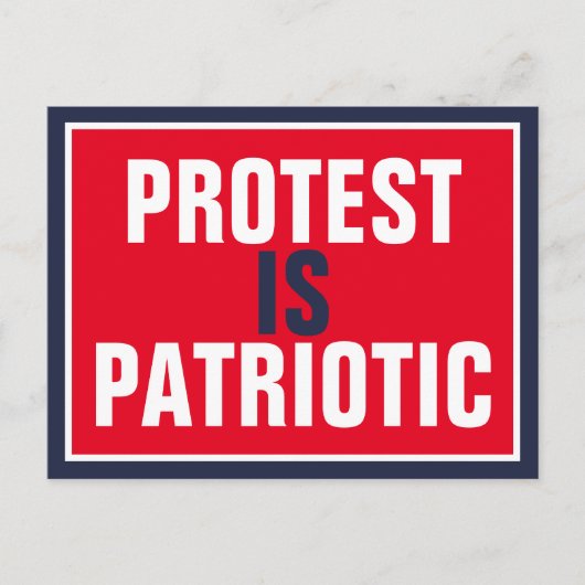 Protest is patriottisch briefkaart (Voorkant)