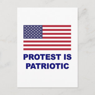 Protest is patriottisch briefkaart