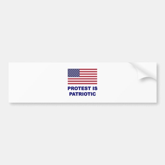 Protest is patriottisch bumpersticker (Voorkant)