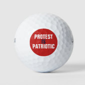 Protest is patriottisch golfballen (Voorkant)