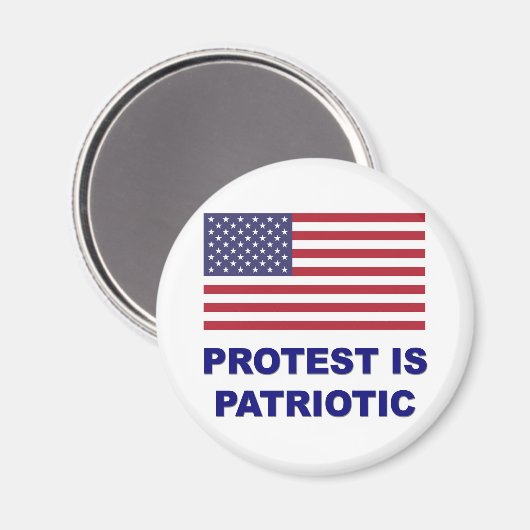 Protest is patriottisch magneet (Voorkant / Achterkant)