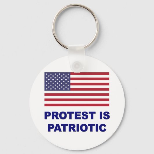 Protest is patriottisch sleutelhanger (Voorkant)