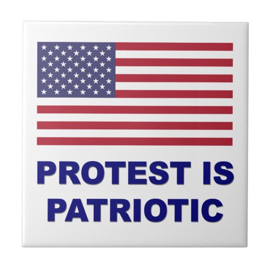 Protest is patriottisch tegeltje (Voorkant)
