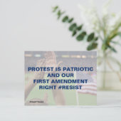 Protest is patriottisch verzet van het eerste amen briefkaart (Staand voorkant)