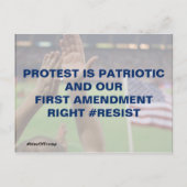 Protest is patriottisch verzet van het eerste amen briefkaart (Voorkant)