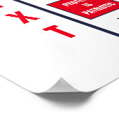 Protest is patriottische Logo Sjabloon Poster (Hoek)