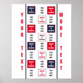 Protest is patriottische Logo Sjabloon Poster (Voorkant)