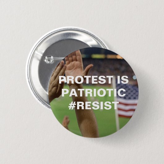 Protest is patriottische resistentie ronde button 5,7 cm (Voorkant /achterkant)