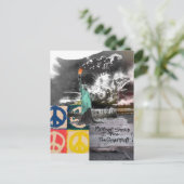 protest lady liberty mother should I trust collage Briefkaart (Staand voorkant)