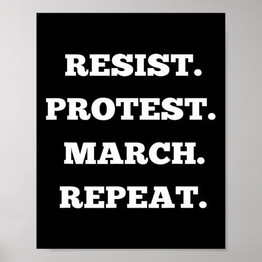 Protest maart weerleggen Herhaal Poster (Voorkant)